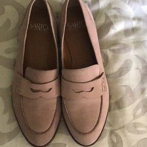 Franco Sarto blush suede loafer.